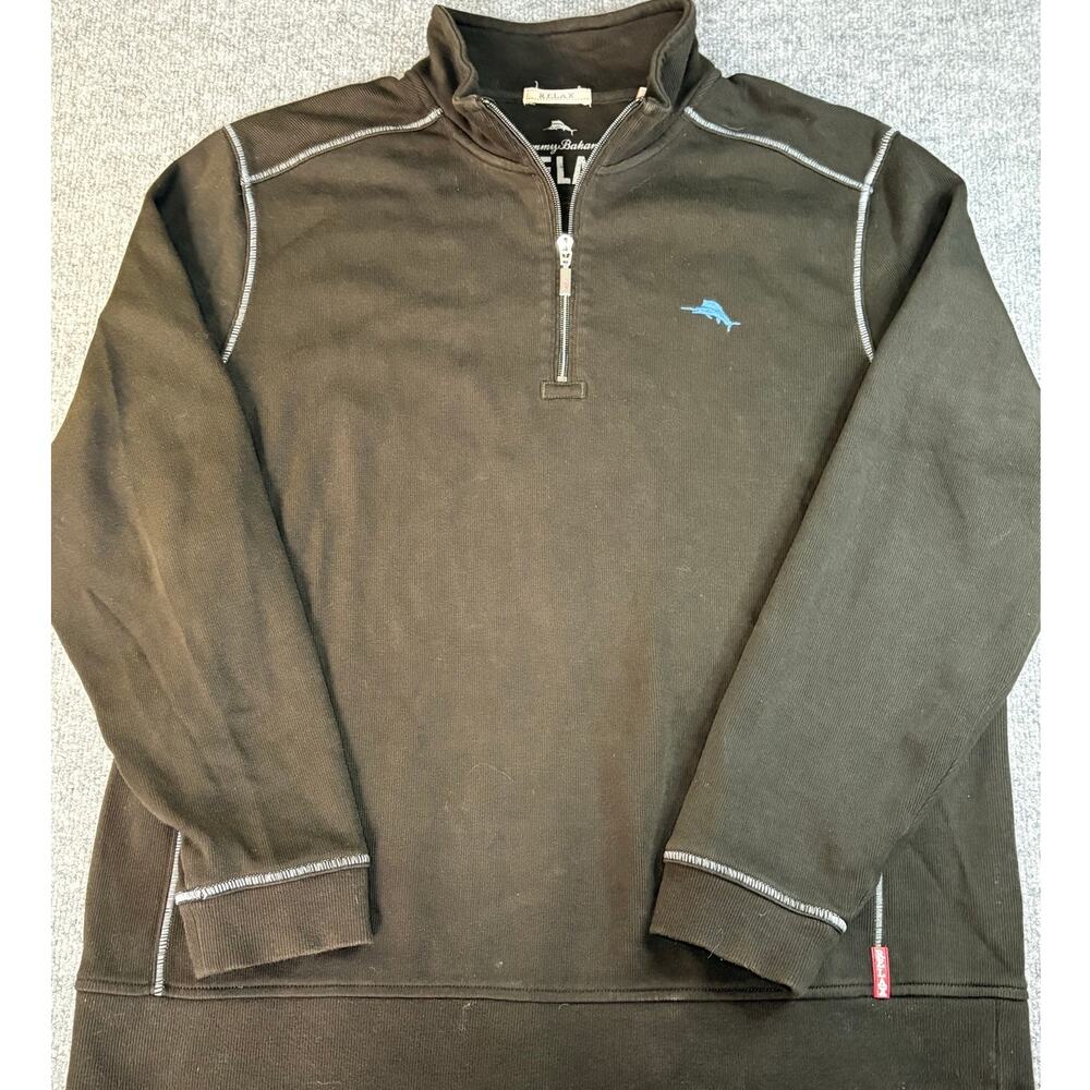Tommy Bahama Marlin Relax XL Quarter 1/4 Zip Pullover Long Sleeve Shirt Cotton